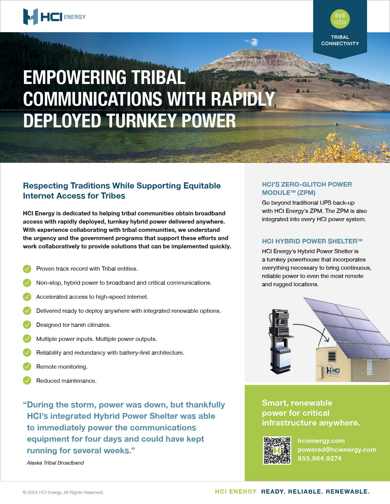 HCI Energy Tribal Connectivity