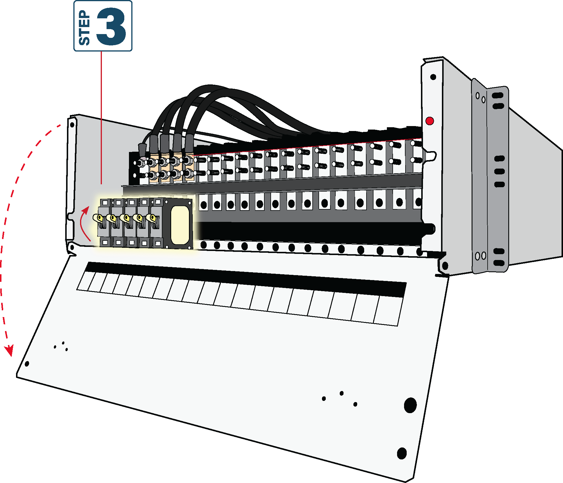 DC Distribution Module power on step 3