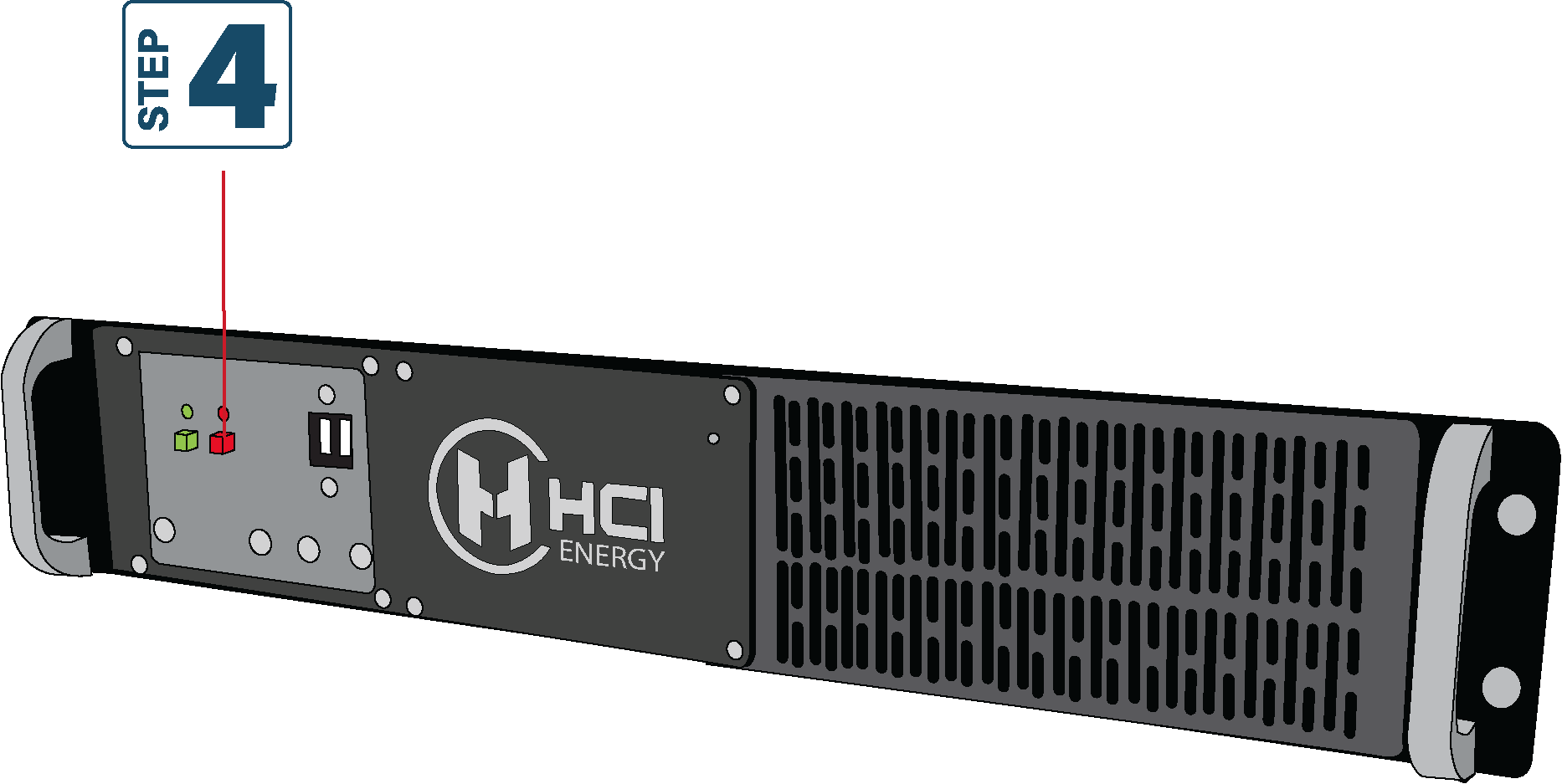 Step-4 The SCM MODULE will automatically power on. Both LEDs will light up