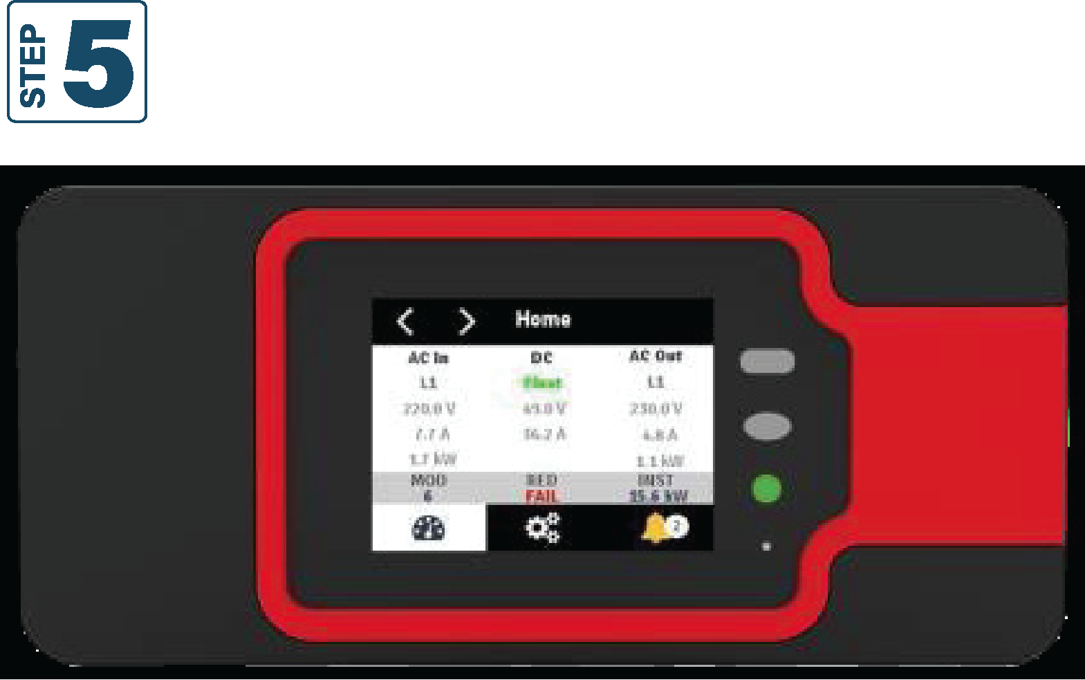 Alarm console on the back of the ZPM