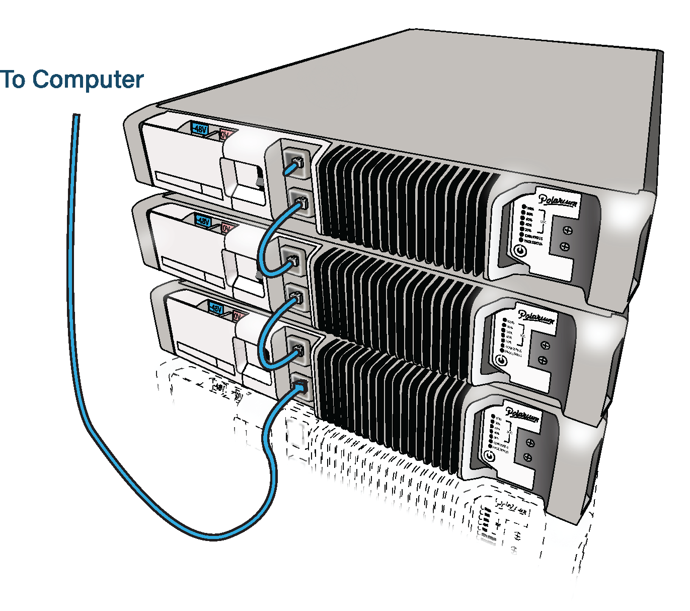 2. Breaker Tripped  (Possible scenarios) - Breaker has been physically turned off.  - Breaker tripped due to overload.  - There is a problem with the battery.