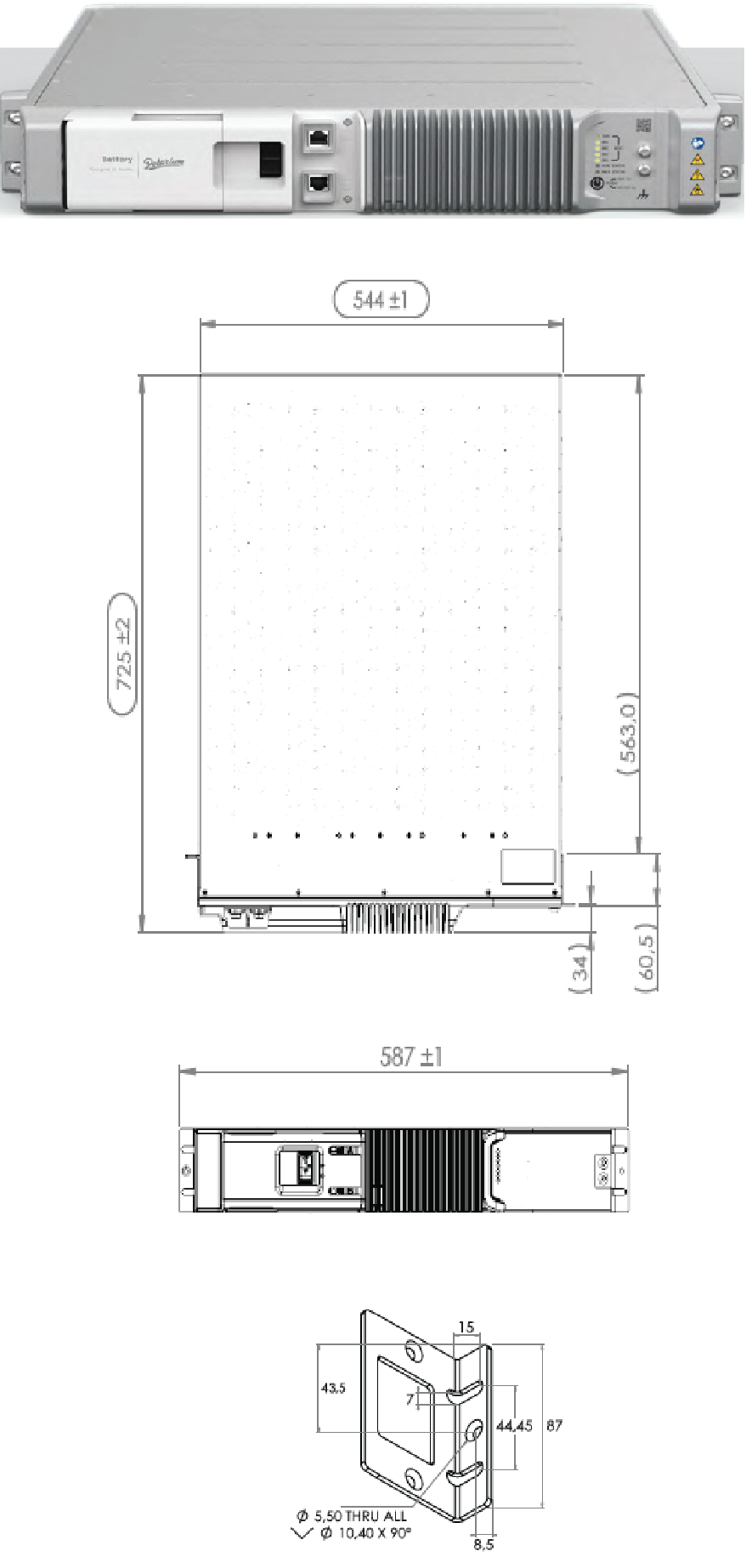 The rechargeable lithium-ion batteries installed in the Hybrid Cube provide uninterrupted power. Each battery has its own protective 100 A circuit breaker and the batteries can be connected in parallel for >100A load. Up to 24 batteries can be connected to one monitor loop. Each battery has a battery manager (BMS) that will operate independently within it’s operating parameters. Connecting several batteries together with the provided RJ45 cabling will ensure balancing between batteries and provide a possibility to communicate with the batteries as a group or with single batteries.