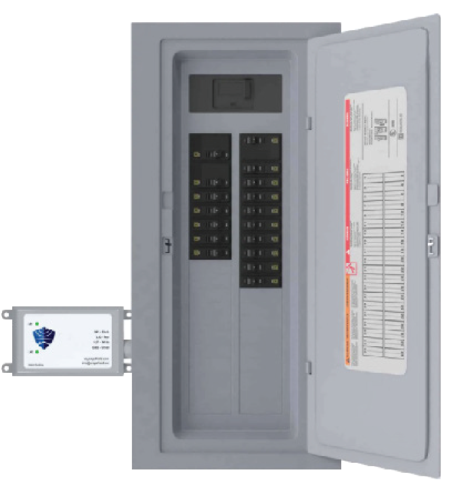 The surge protectors — one in each bay — provide protection to avoid damage to all equipment within the Hybrid Cube.